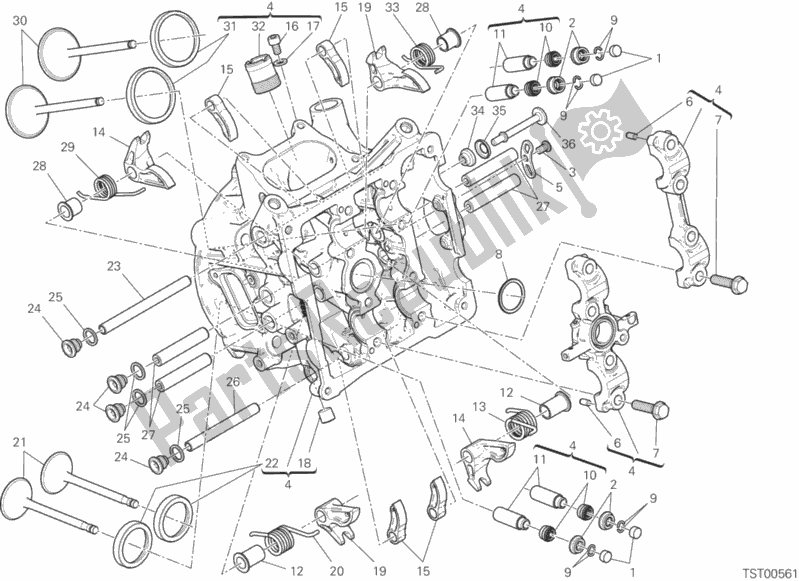 Tutte le parti per il Testa Orizzontale del Ducati Superbike Panigale V2 955 2020